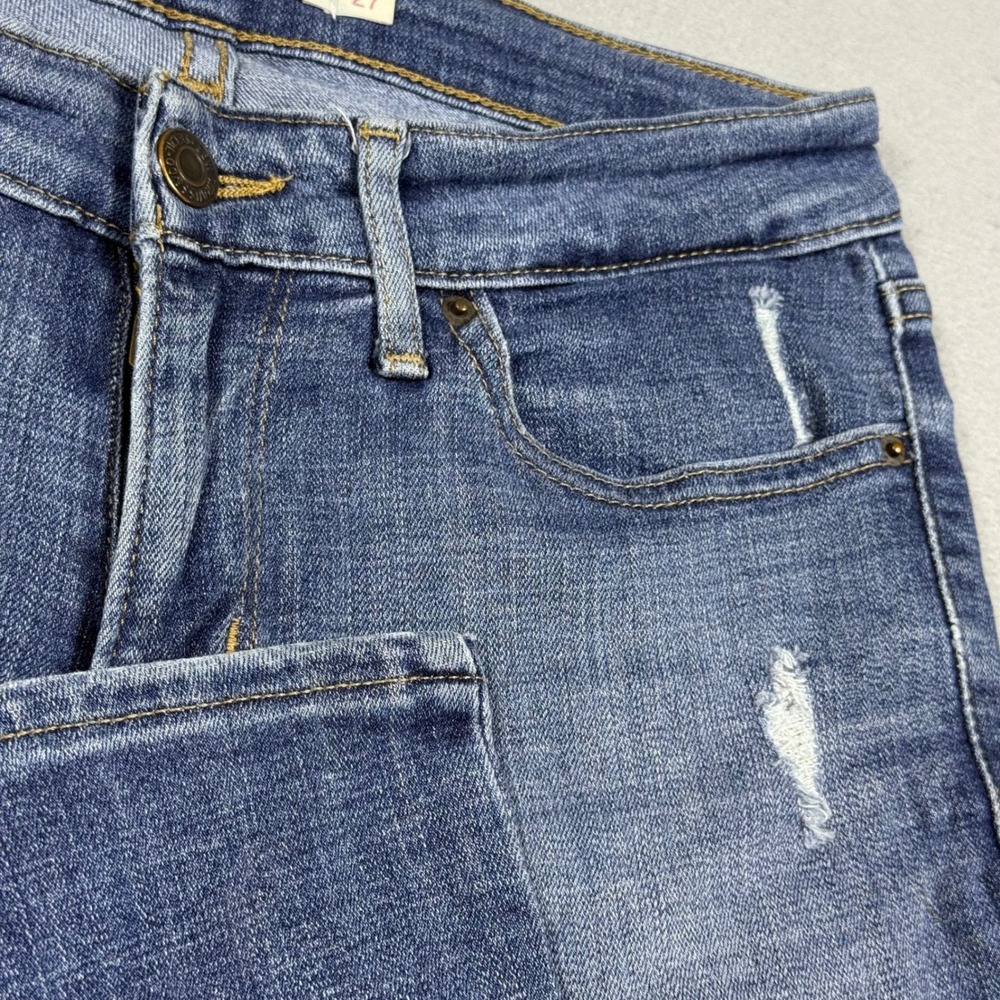 Levis 711 Skinny Jeans Womens 27 Blue Medium Wash Mid Rise Denim Pants